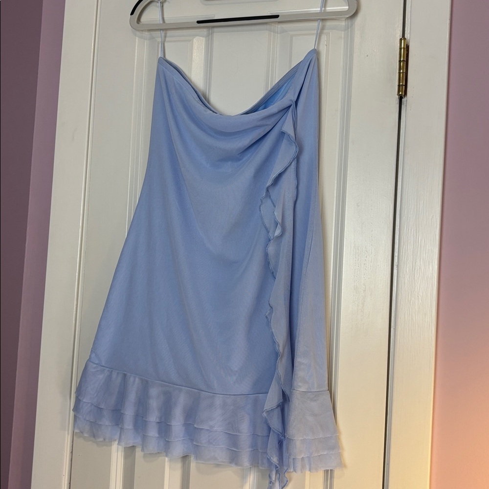19 Cooper Soft Blue Draped Dress
